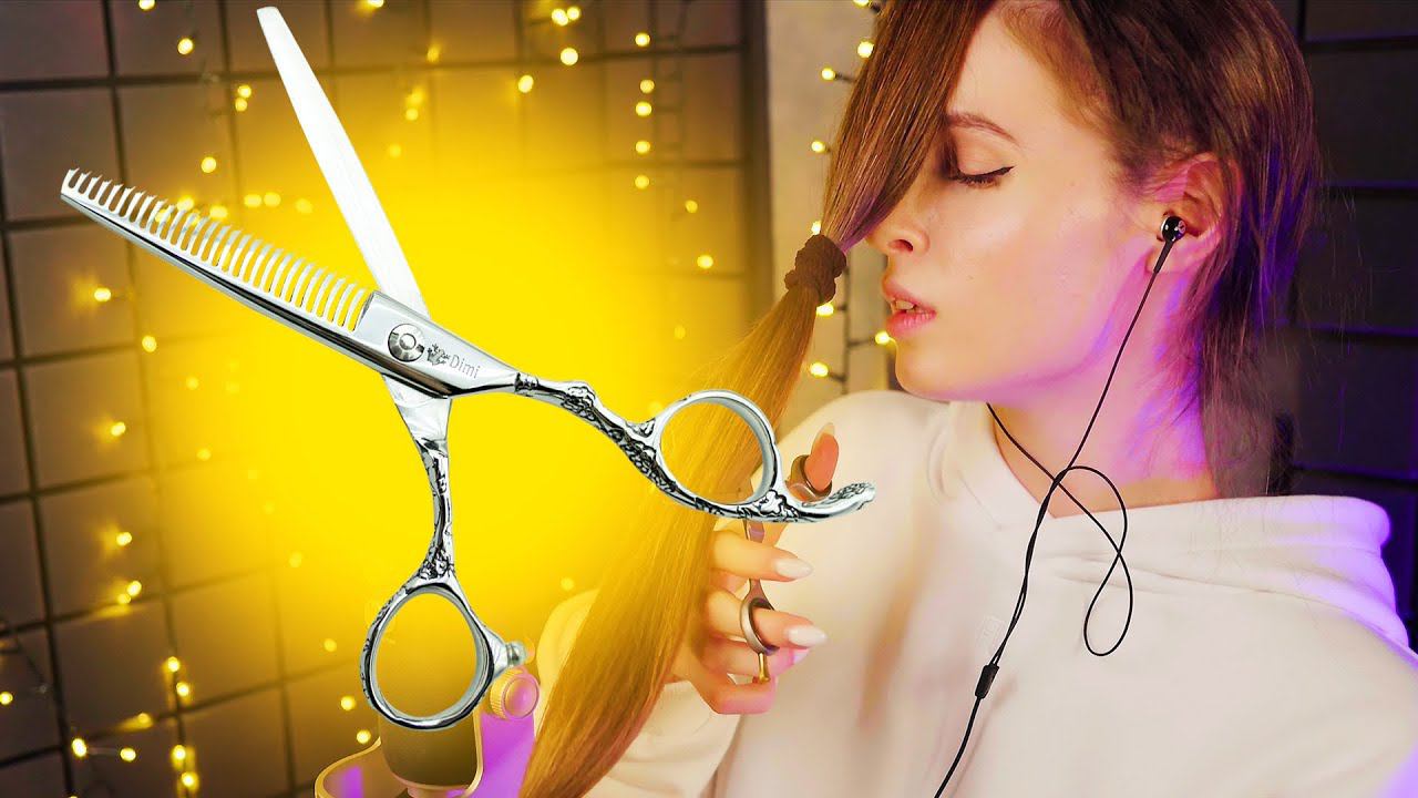 АСМР СТРИЖКА ВОЛОС САМОЙ СЕБЕ / ASMR CUTTING MY OWN HAIR смотреть онлайн