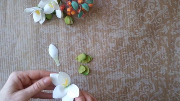 DIY Веточка фрезии из фоамирана