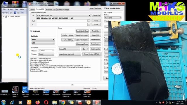 Vivo Y91 Y91i Y91c Y93 Password Unlock One Clicks || Vivo Y91 Password Reset One Clicks By UMT Tool