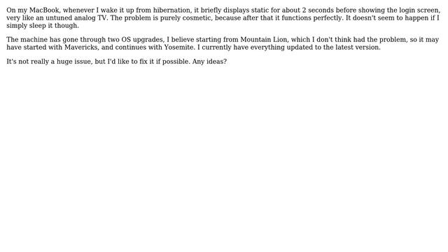 Apple: MacBook Pro Mid 2012 briefly displays static after waking from sleep смотреть онлайн