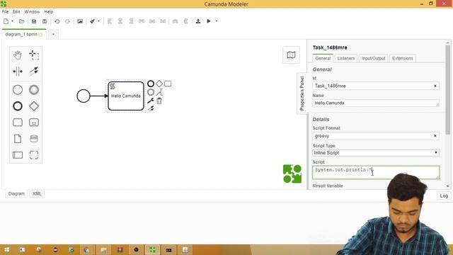 Modelling a Script Task From Camunda Modeler смотреть онлайн