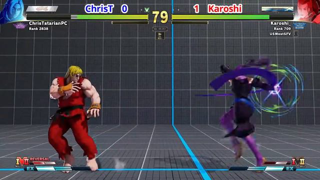 Street Fighter V: ChrisTatarian (Ken) VS Karoshi (Rose) смотреть онлайн