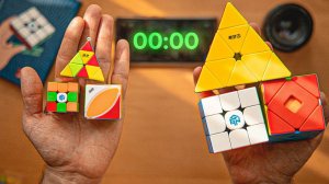 Сборка МАЛЕНЬКИХ кубиков Рубика против БОЛЬШИХ. Что быстрее?