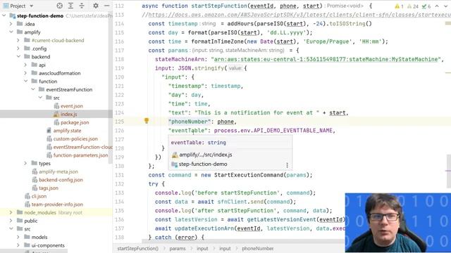 AWS + Amplify + Step Function + Lambda - Simple example tutorial смотреть онлайн