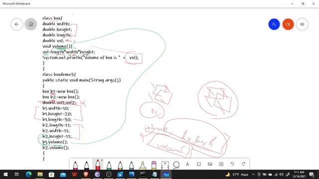 how to declare methods in java||calculate volume of box in java || calling methods in java смотреть онлайн