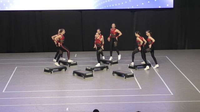 Группа Янтарь г. Челябинск. Степ-аэробика 14-16 лет. Полуфинал. 08.04.23