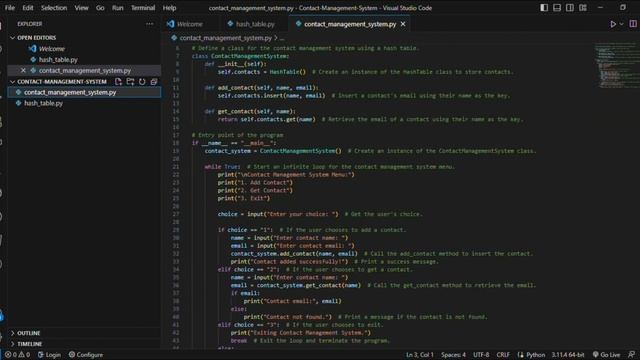 Contact Management System Using Hashtable | Top 10 Python DSA Mini Projects For Beginners смотреть онлайн