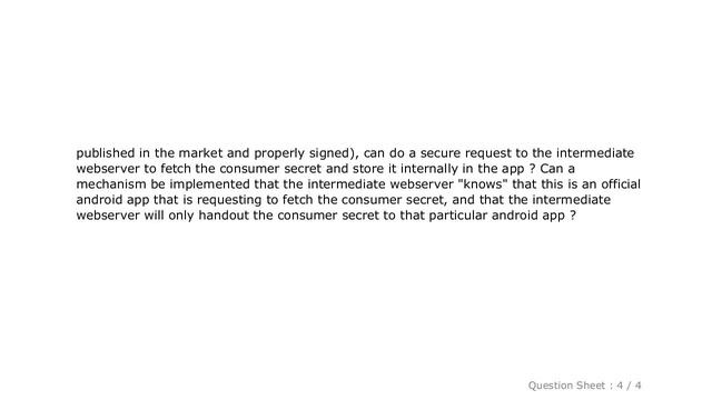 Android : How to keep the OAuth consumer secret safe, and how to react when it's compromised? смотреть онлайн