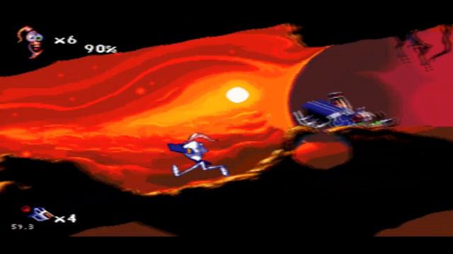 BGAMES: EARTHWORM JIM 2 (прохождение) #1 смотреть онлайн