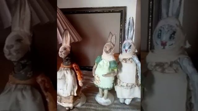 ирушки из ваты Зайчики, кошки, овечка смотреть онлайн