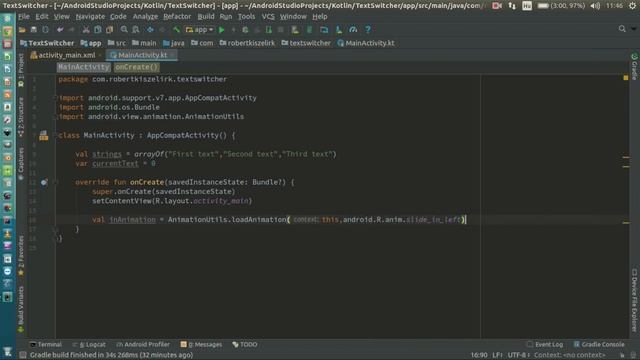 Android Kotlin Usage Tutorial #049 - TextSwitcher смотреть онлайн
