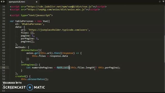 Tabla de datos con VUE смотреть онлайн