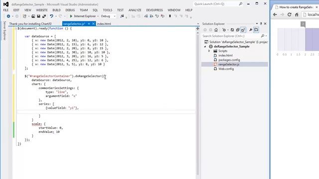 DevExpress DevExtreme: HTML5 Range Selector in ASP.NET смотреть онлайн