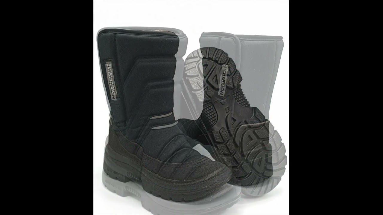 Nordman, Зимние сапоги Nordman Lumi на липучке 3-003-D01 (черные) смотреть онлайн