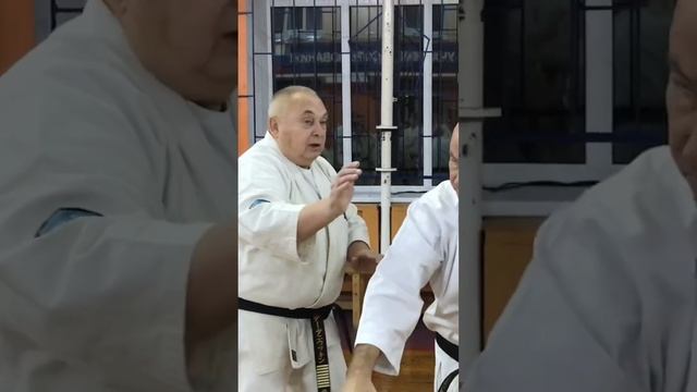 Кёкусинкай / Сихан Танюшкин / Проработка Сюто маэ маваси-укэ с партнёром (1) смотреть онлайн