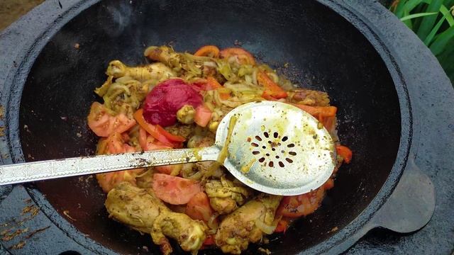 ВКУСНЕЙШАЯ ТУШЕНАЯ КУРИЦА С ОВОЩАМИ В КАЗАНЕ ( ЧАХОХБИЛИ, ГРУЗИНСКАЯ КУХНЯ)!!!!!!!