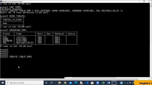 MySQL Tutorial Creating Database, Creating Tables, Primary Key and Null, Inserting Records смотреть онлайн
