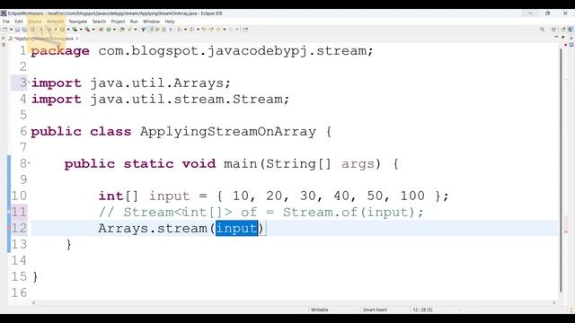 Stream API || Arrays adding into the stream in java 8 || core java || java 1.8 || смотреть онлайн