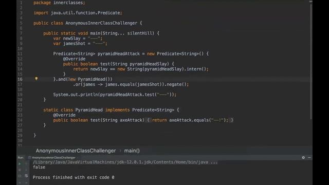 Java challengers #44 - Predicate, anonymous inner class, static inner class смотреть онлайн