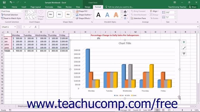 Excel 2016 Tutorial Moving and Resizing Charts Microsoft Training Lesson смотреть онлайн