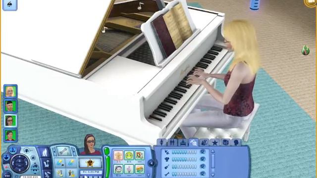 My sim's bestfriend plays the piano(The sims 3 Latenight)Part 3 смотреть онлайн