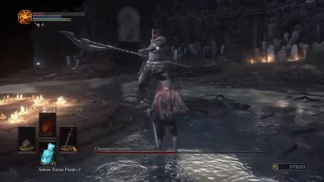 DARK SOULS™ III: SL1 vs Champion Gundyr solo no damage/buffs using +2 weapons смотреть онлайн