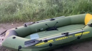 Покупка, обзор и первое плаванье надувной лодки Magnum PRO , 2021 год