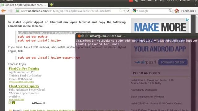 Jupiter Applet for Ubuntu 11.10 Oneiric/11.04/Linux Mint смотреть онлайн