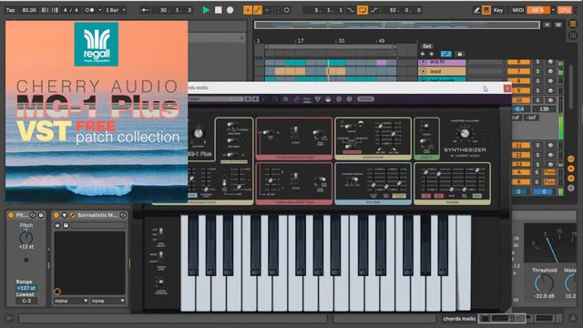 FREE- Cherry audio MG 1 VST patches- chillwave- Ableton смотреть онлайн
