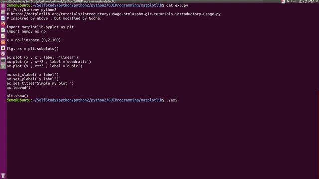 python2, matlibplot gui plt plot show np linspace set xlabel set ylabel смотреть онлайн