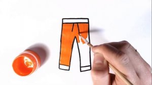 Как нарисовать ШТАНЫ/Учим ЦВЕТА/Раскраска для детей БРЮКИ/How to draw a TROUSERS/МУЛЬТИРУМ