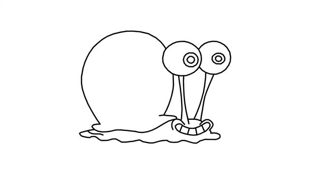 Как нарисовать улитку Гэри из мультика Спанч Боб / How to draw Gary from SpongeBob (Губка Боб) смотреть онлайн