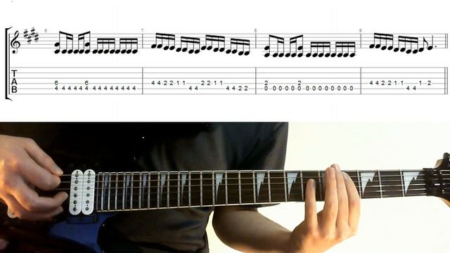 Legacy Of Kings HAMMFERFALL Guitar Lesson - Intro Riff With Tab смотреть онлайн