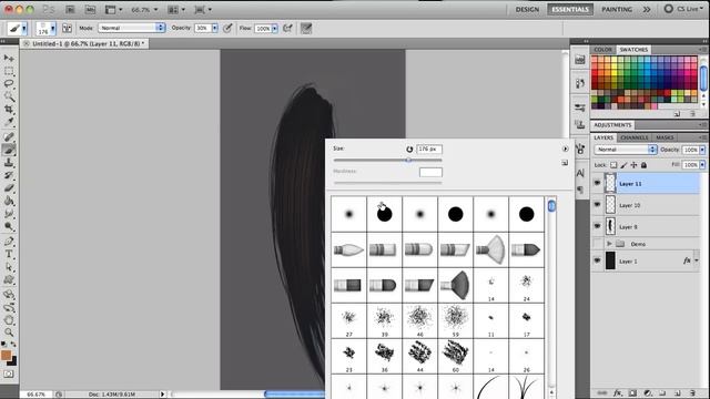 Painting Hair Photoshop Demo смотреть онлайн