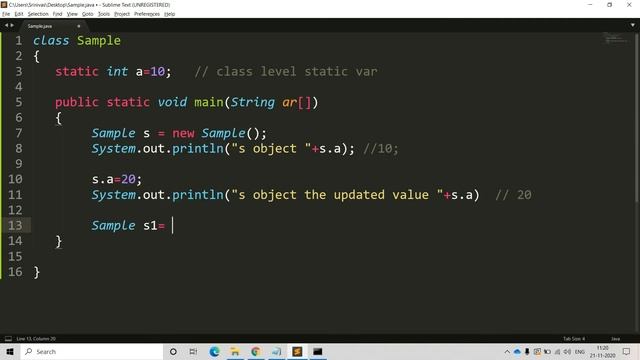Static Variables in Java || Class Specific Variables in Java || Types of Variables in Java || Java смотреть онлайн