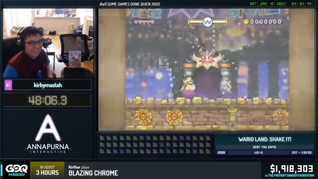 Wario Land: Shake It! by Kirbymastah in 1:23:43 - AGDQ 2022 Online смотреть онлайн