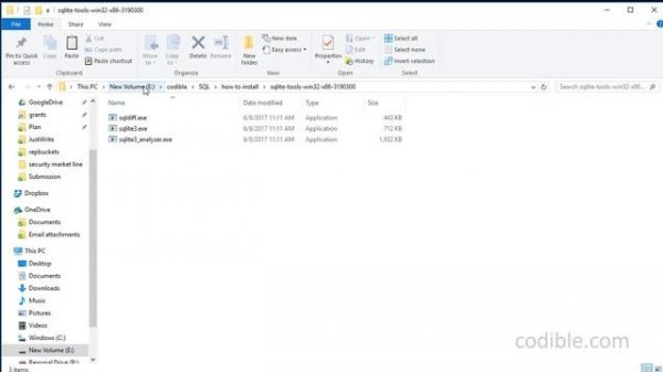 Codible SQLite video 1: How to install sqlite (SQLite3) on windows 10