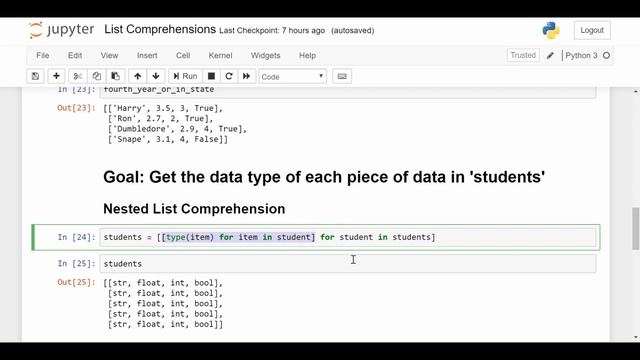 List Comprehension : Python Basics смотреть онлайн