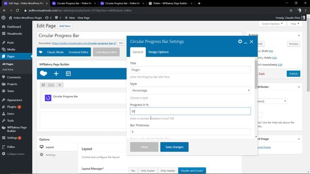 Circular Progress Bar Component Usage Guide - Pollen WordPress Plugin WPBakery Free Addons смотреть онлайн