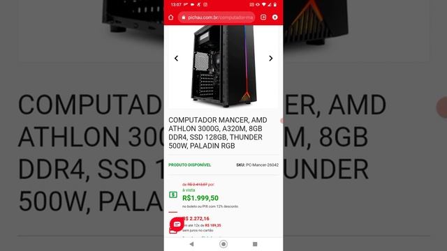PC GAMER FREE FIRE PICHAU MANCER ATHLON 3000G FONTE 500W PLUS R$ 1.999 смотреть онлайн