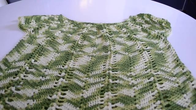 Туника крючком из пряжи Yarn art begonia. Готовая работа. смотреть онлайн