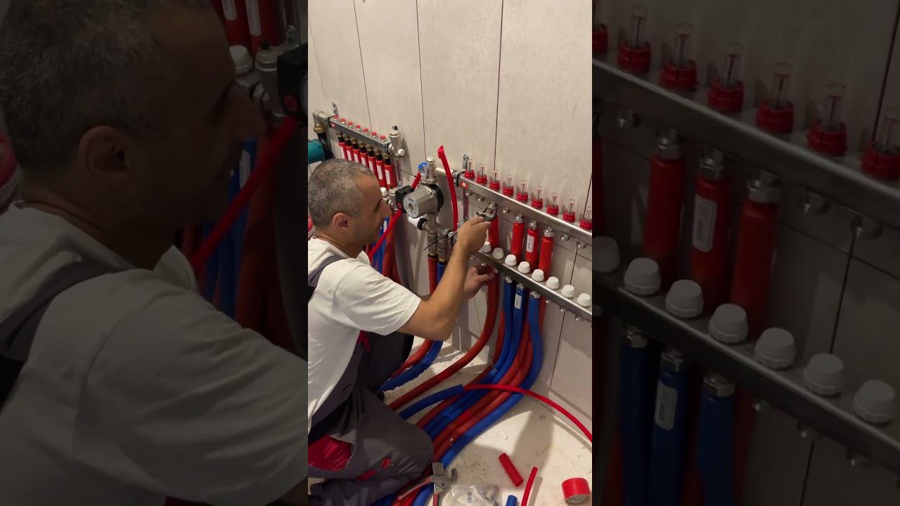 Сборка коллектора теплого пола на 13 контуров | дизайнерский ремонт смотреть онлайн