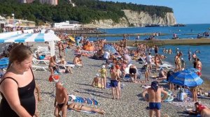 ДИВНОМОРСКОЕ - ПЛЯЖ У ВОЕННОГО САНАТОРИЯ. ?⛱#дивноморск #дивноморское