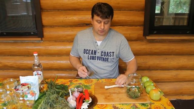 Маринованные зелёные помидоры