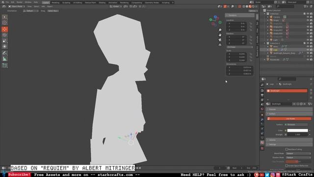 LOWPOLY Sketch Style ? SKELETON KNIGHT | Blender Timelapse смотреть онлайн