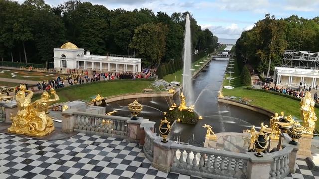 Фонтаны Петергофа. Самсон, Аллея фонтанов, Чаши или Французский и Итальянский большие фонтаны смотреть онлайн