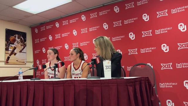 Jennie Baranczyk, Lexy Keys & Payton Verhulst postgame interview | Oklahoma 71, Texas 70 смотреть онлайн