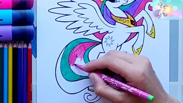 Принцесса Селестия раскраска | Май Литл Пони | My Little Pony #литлпони #селестия #mylittlepony