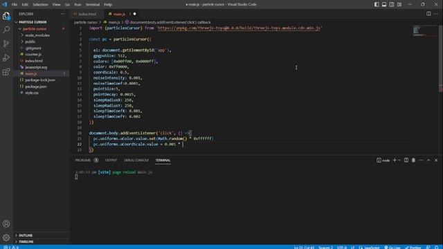 Creating Particles Cursor using Three.JS in less than 20 minutes | @codersunite смотреть онлайн