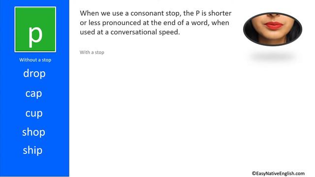 ESL CONSONANT STOP P - Pronunciation Practise -Easy Native English for ESL смотреть онлайн